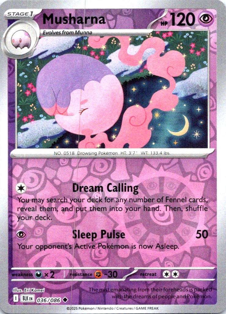 Black Bolt Musharna [Reverse] Pokémon card